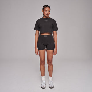 Bundle Anthrazit Biker Short + Crop Tee